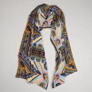 Christian Lacroix Women's Velvet Scarf Italian Silk Viscosa Couture Winter Wrap
